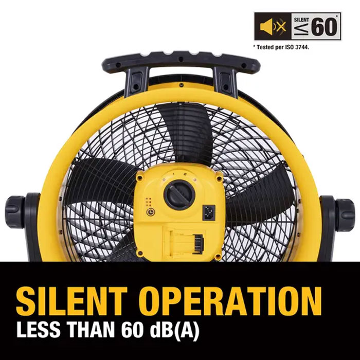 DEWALT® 18 in. 20V Cordless AC/DC Hybrid 3-Speed Drum Fan with Adapter Cord (Bare Tool Only) View 3 of 7