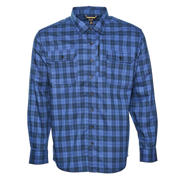 Noble Outfitters® Men's Performance Stretch Flannel Shirt - S, R, Navy/Buffalo