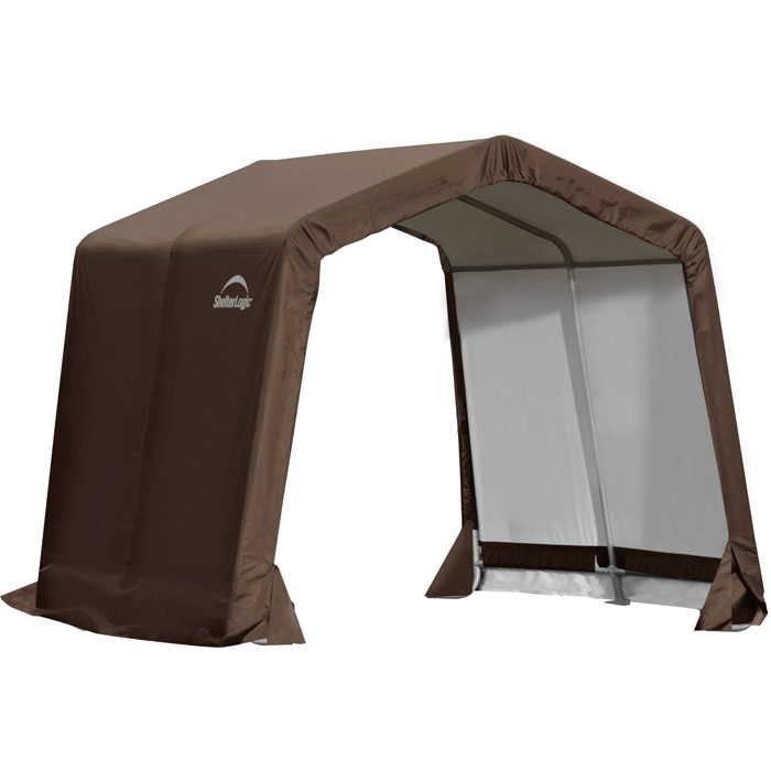 ShelterLogic 10 x 10 x 8 ft Brown Ag. 3-In-1 Loafing Shed