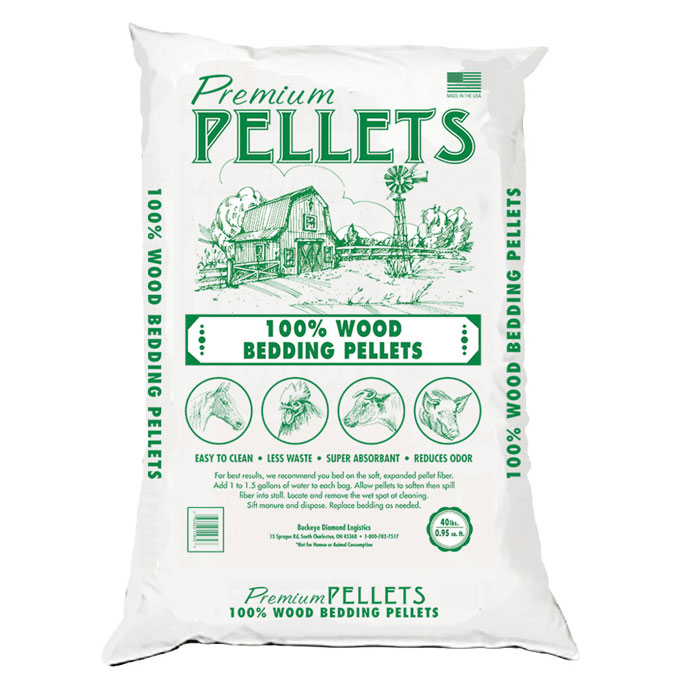 Premium Pellets 100% Wood Bedding Pellets, 40 lb.