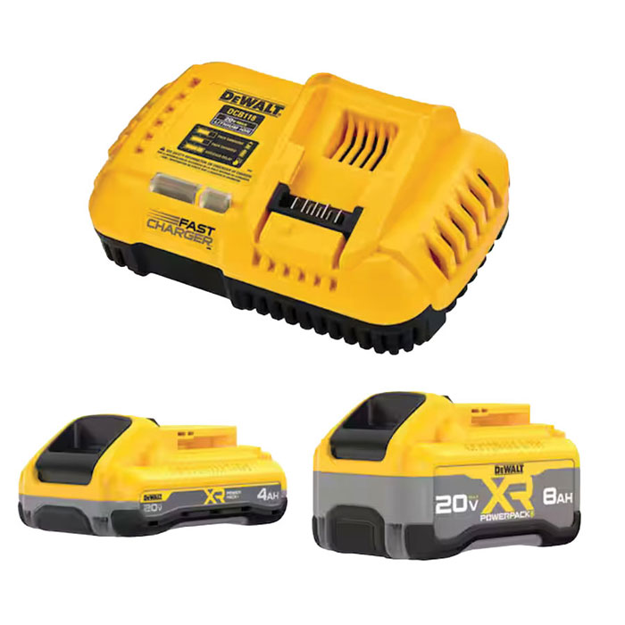 DeWalt 20V XR Lithium-Ion Starter Pack with 8.0 Ah and 4.0 Ah Battery Packs and Charger