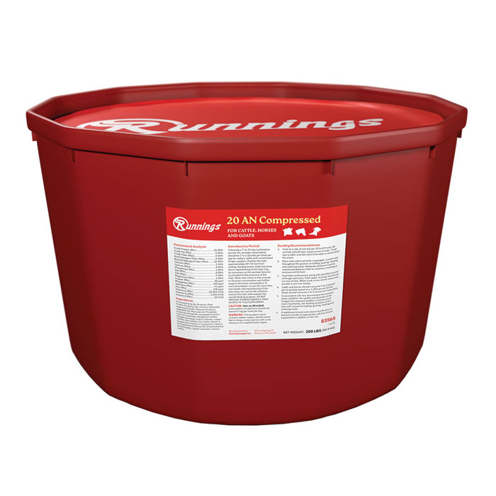 Runnings 20 AN Compressed Mineral Tub, 200 lbs.