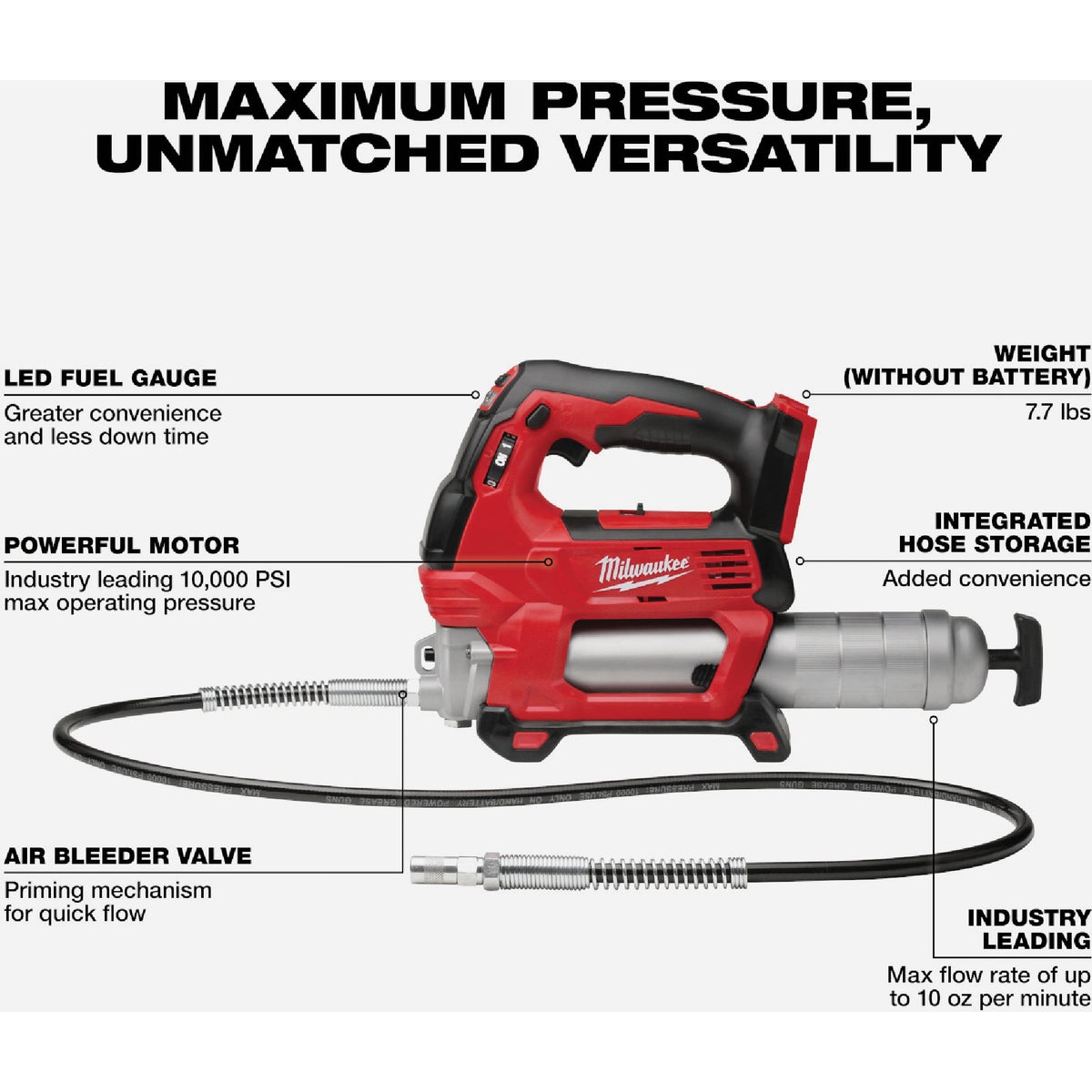 Milwaukee M18 2-Speed Cordless Grease Gun (Tool Only) View 1 of 4