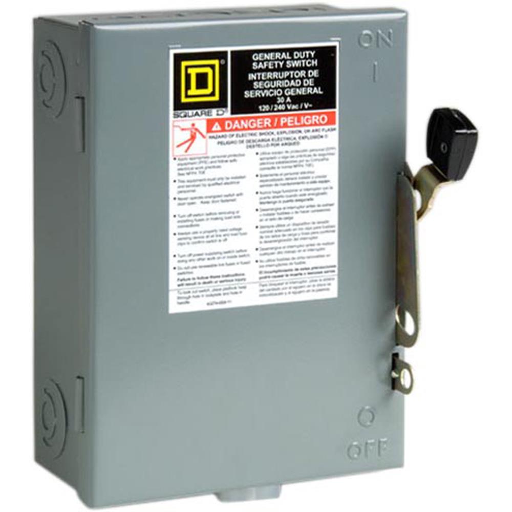 Square D™ 30-Amp 240V 2-Pole Fused Indoor General Duty Safety