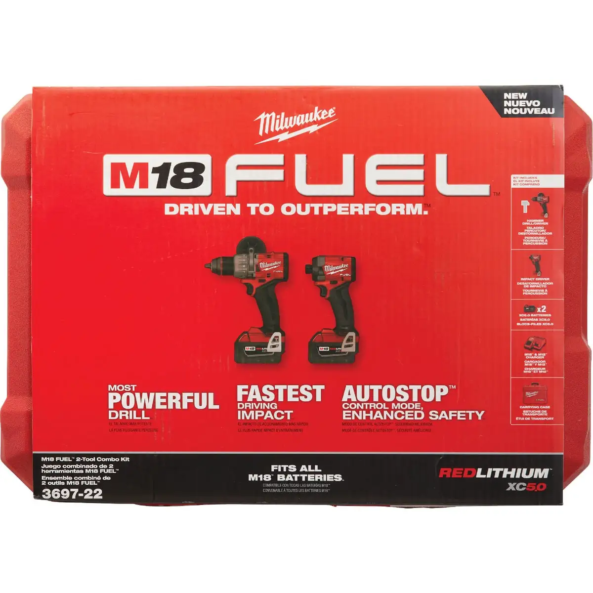 Milwaukee M18 FUEL 2-Tool Brushless Cordless Hammer Drill & Impact