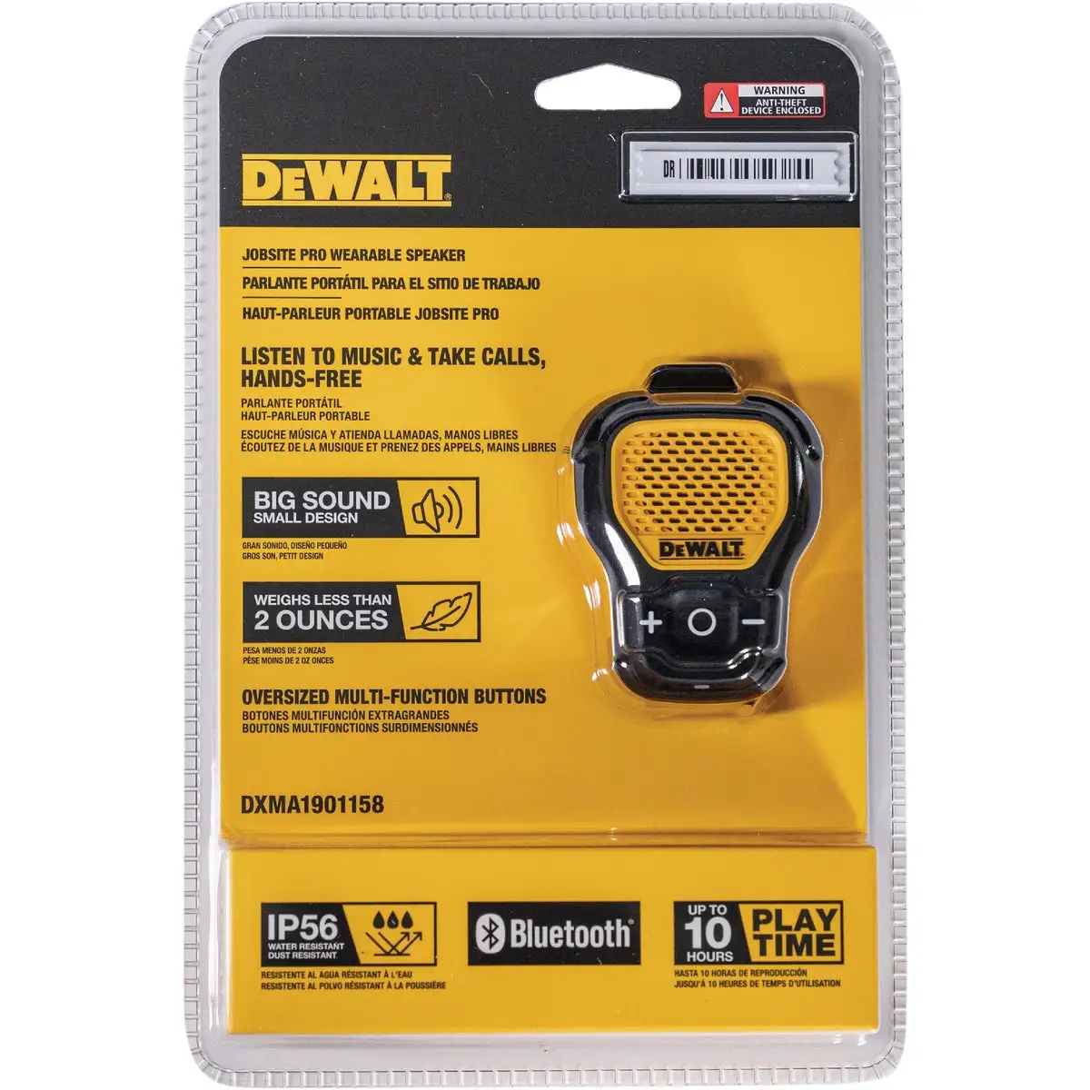 DEWALT Bluetooth Jobsite Pro Wearable Speaker View 1 of 4