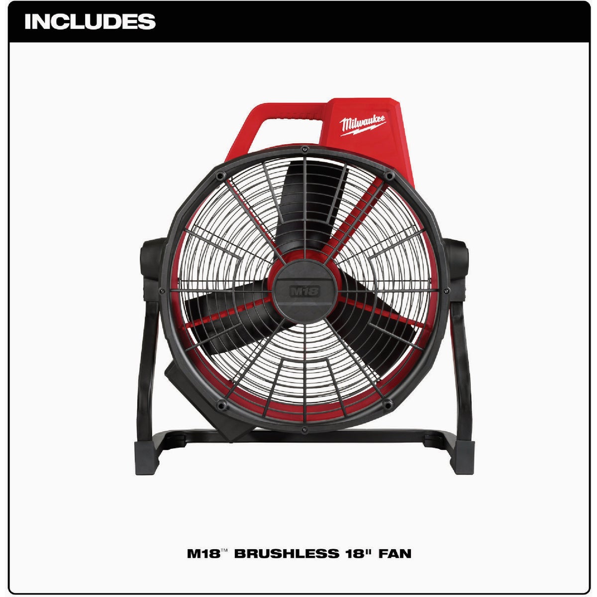Milwaukee M18 Lithium-Ion Brushless Cordless Jobsite Fan (Tool Only) View 2 of 7