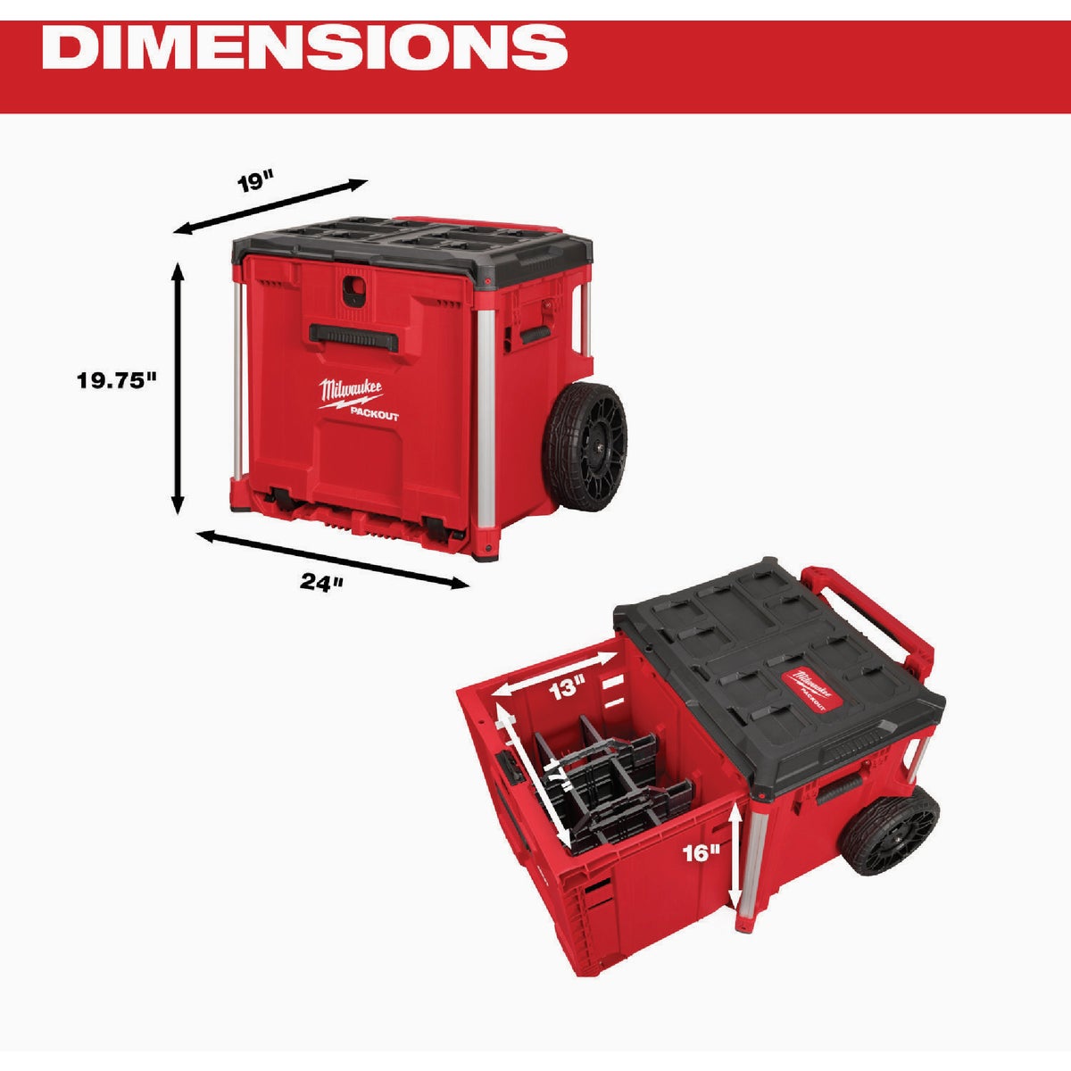 Milwaukee PACKOUT Rolling Drawer Tool Box View 4 of 7