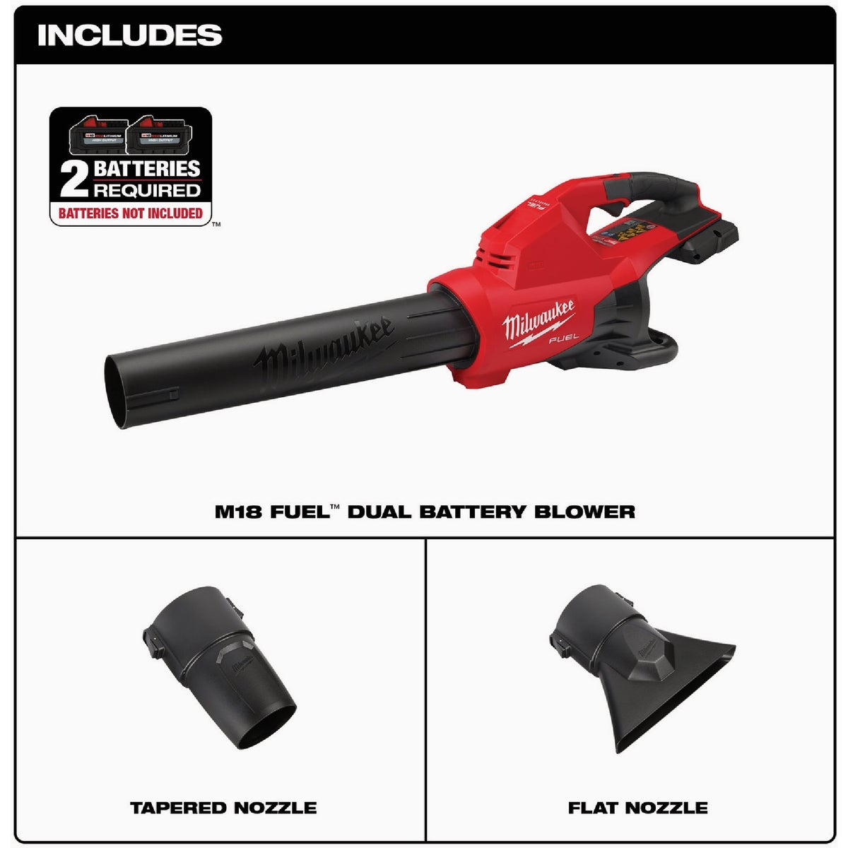 Milwaukee M18 FUEL Brushless Dual Battery Cordless Blower (Tool Only) View 1 of 10