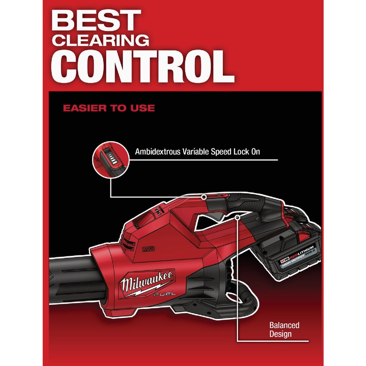 Milwaukee M18 FUEL Brushless Dual Battery Cordless Blower (Tool Only) View 4 of 10
