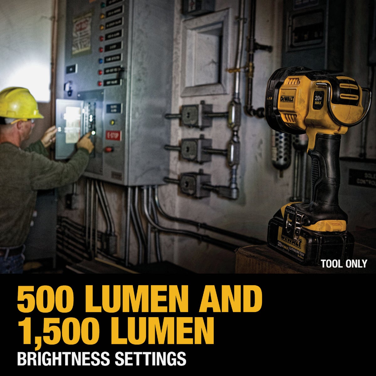 DEWALT 20V MAX LED Cordless Jobsite Spotlight (Tool Only