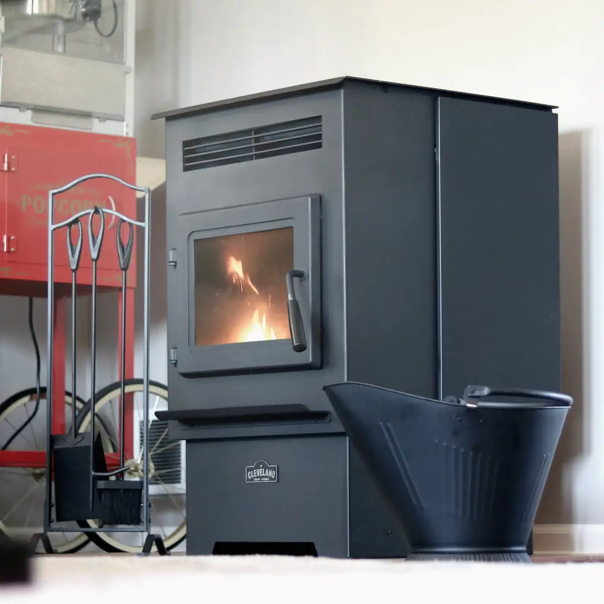 Cleveland Iron Works 2200 Sq. Ft. No. 200 Pellet Stove with 60 Lb. Hopper View 4 of 5