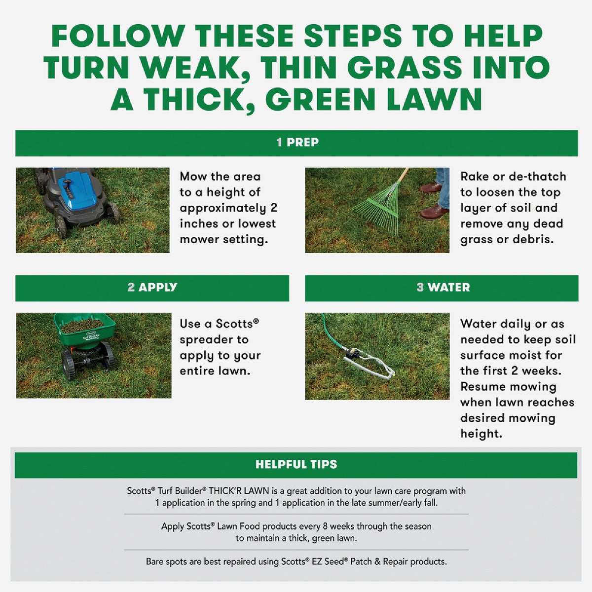 Scotts Turf Builder Thick'R Lawn 40 Lb. 4000 Sq. Ft. Sun & Shade Grass Seed, Fertilizer, and Soil Improver Combination View 2 of 6