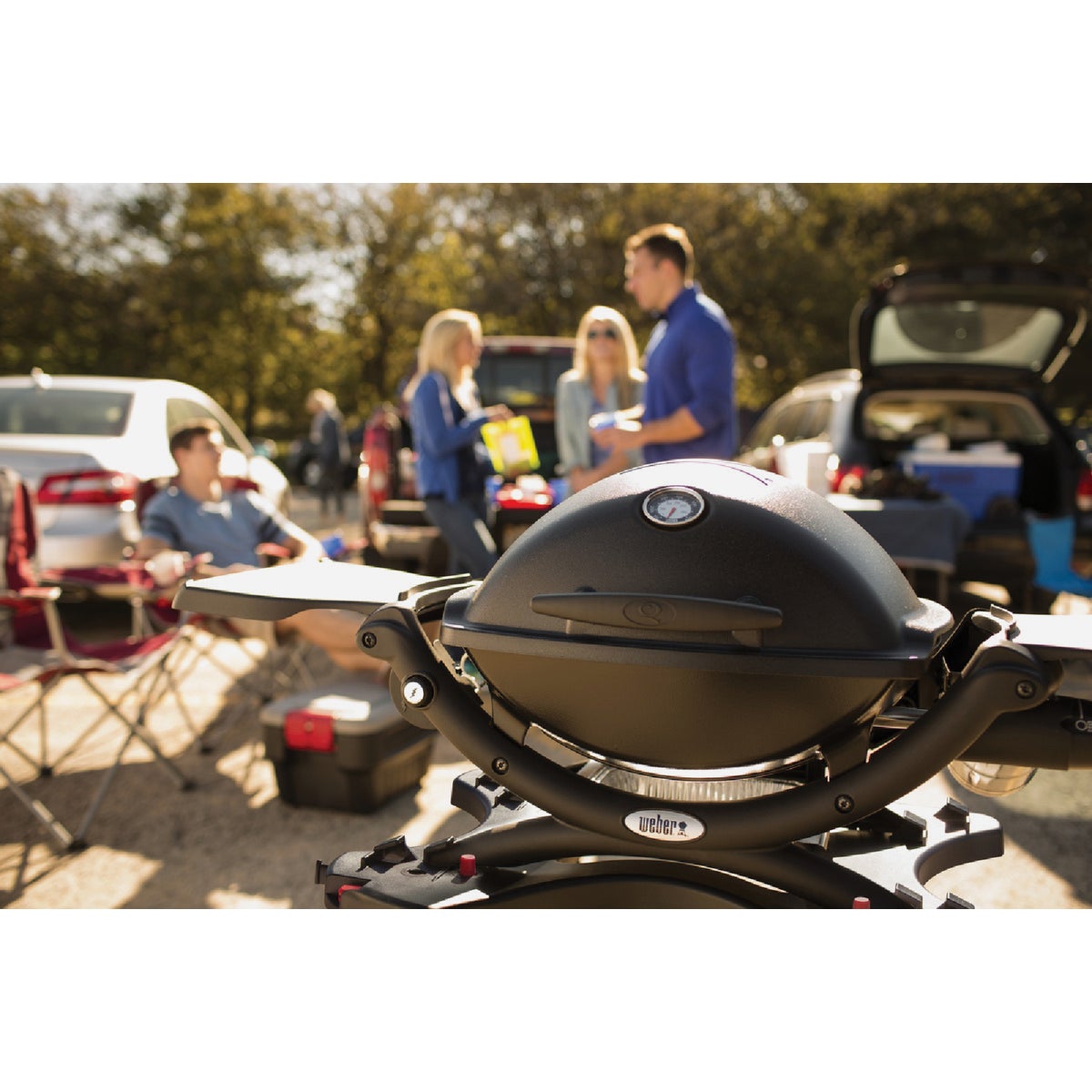 Weber Q 1200 1-Burner Black 8,500-BTU LP Gas Grill View 1 of 7