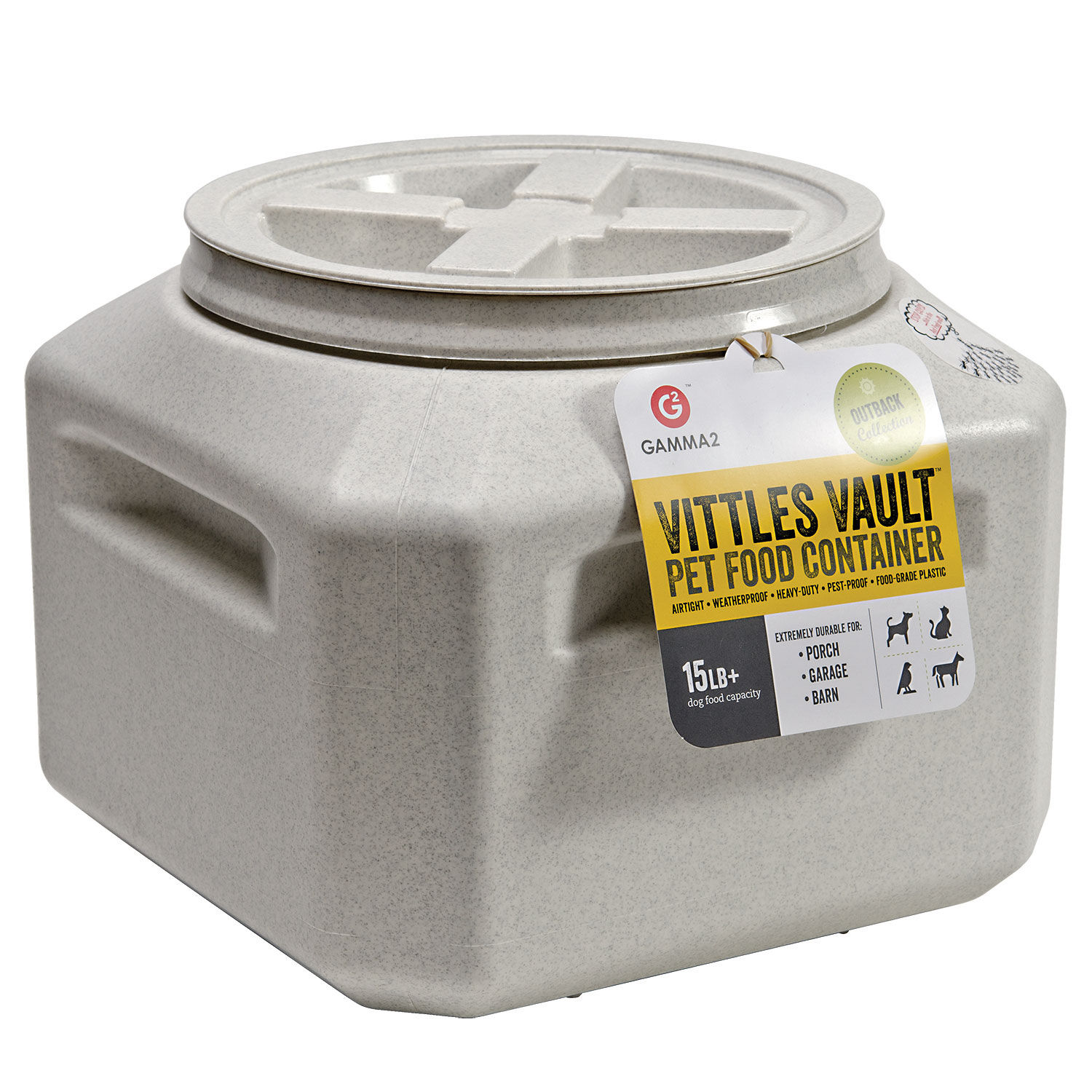 GAMMA2 Vittles Vault Outback 50 Lb. Plastic Pet Food Storage Bin