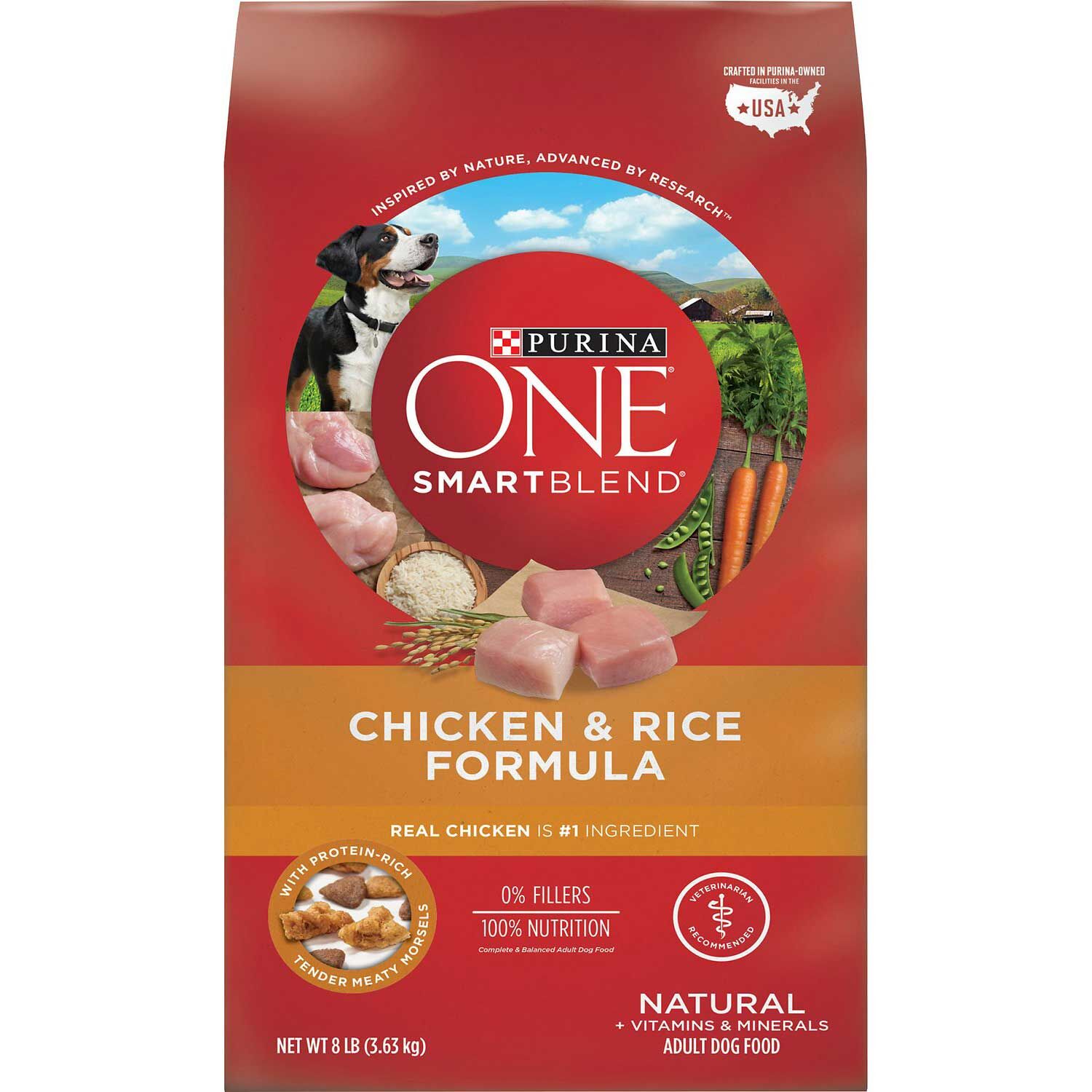 Purina® ONE® SmartBlend® Adult Premium Dry Dog Food - Chicken & Rice Formula, 8 lbs.