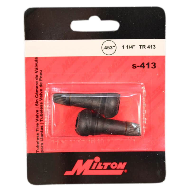 Milton® TR 413 Tubeless Tire Valves, 1 1/4" (2 Pack)