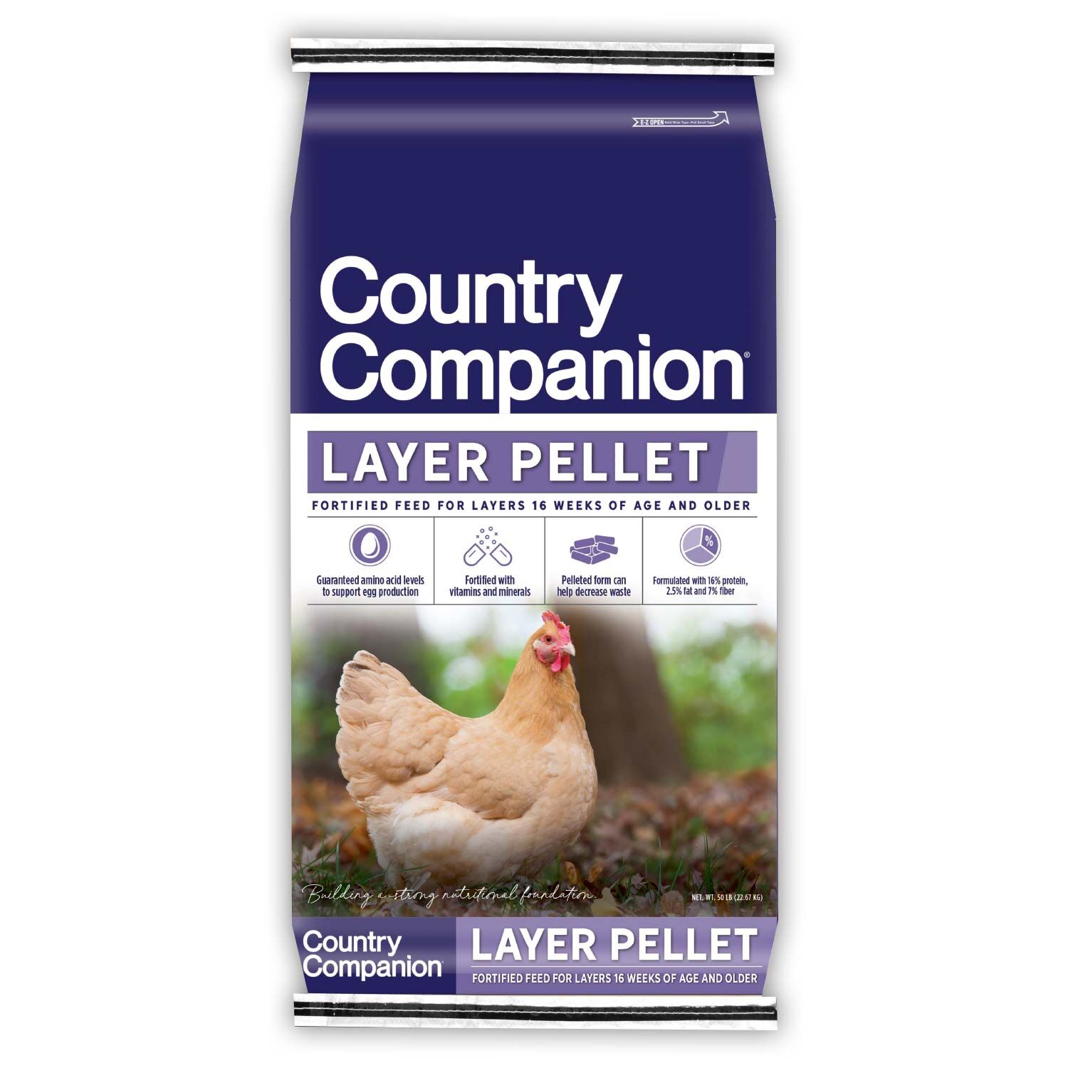 Country Companion Layer Pellet Feed, 50 lbs. Bag