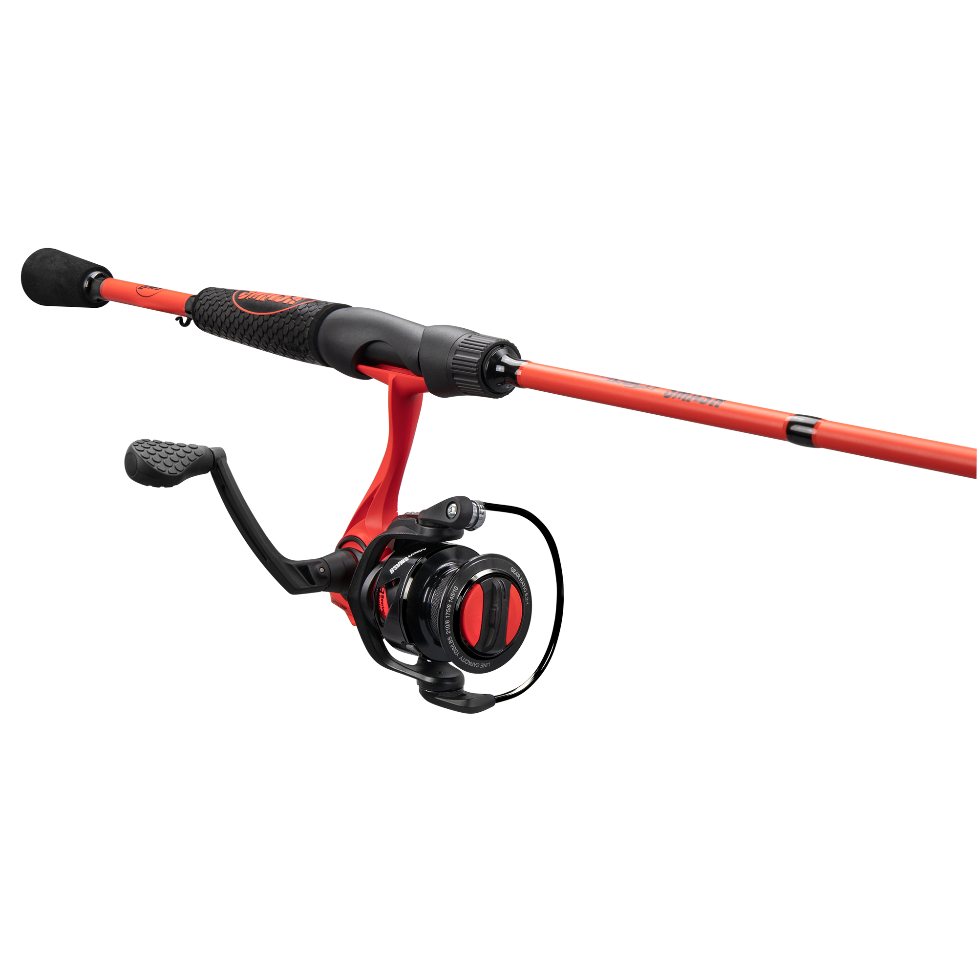 foot medium spinning combo Fusion The split cork rod handle is comfortable for long days on the water. Lew's Mach I Speed Spin