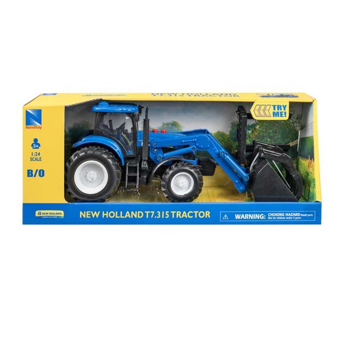 New-Ray New Holland Battery Operated T7.315 Tractor with Interchangeable Heads