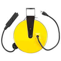 Bayco® Retractable Metal Cord Reel with 3 Outlets - 10 Amp, 30'