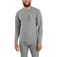 Carhartt Men's Force Heavyweight Heathered Knit Base Layer Crewneck Pocket Top