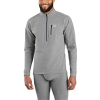 Carhartt Men's Force Heavyweight Heathered Knit Base Layer Quarter-Zip Pocket Top