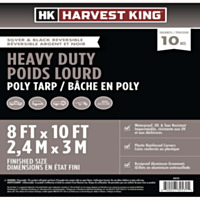 Harvest King® Heavy Duty Poly Tarp, 10MIL thickness, 8' x 10' finished size