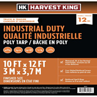 Harvest King® Industrial Duty Poly Tarp, 12MIL thickness, 10' x 12' finished size