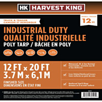 Harvest King® Industrial Duty Poly Tarp, 12MIL thickness, 12' x 20' finished size