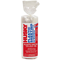 Husky® 3' x 50' Plastic Sheeting, 4 mm - Clear