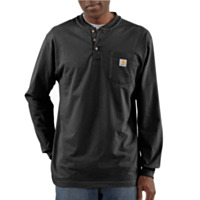 Carhartt Mens Loose Fit Heavyweight Workwear Long-Sleeve Henley T-Shirt (Style #K128)