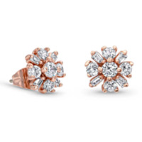 Montana Silversmiths Simply Brilliant Rose Flower Earrings