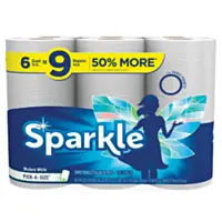 Sparkle Paper Towels, 6 big rolls