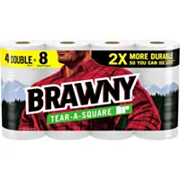 Brawny® TEAR-A-SQUARE® Paper Towels, 4 Rolls