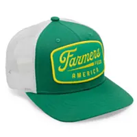Rural Cloth Farmers Feed America Hat, Green with Green Patch