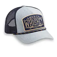 Rural Cloth We Grow Whiskey Hat, Gray with Blue Mesh