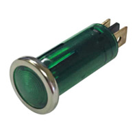 Battery Doctor® Indicator Light with Chrome Bezel - Green
