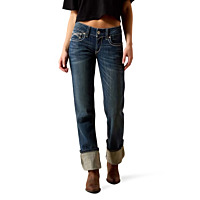 Ariat Women R.E.A.L. Mid Rise Stretch Ivy Stackable Straight Leg Jean