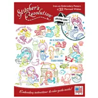 Stitcher's Revolution Iron-on Embroidery Transfer Pattern - Mermaid Wishes