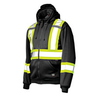 Tough Duck Safety High Visibility Fleece Zip Front Hoodie