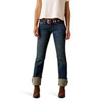 Ariat Women's R.E.A.L. Mid Rise Stretch Icon Stackable Straight Leg Jean