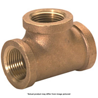 JMF Company Brass Tee, 3/8" FIP x 3/8" FIP x 3/8" FIP