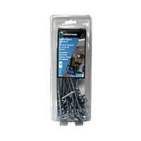 Crawford Peg Hook Locking Assortment, Zinc-Plated Steel - Black/Silver, 32 PC
