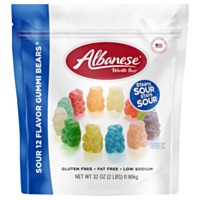 Albanese Sour 12 Flavor Gummi Bears, 32 oz.