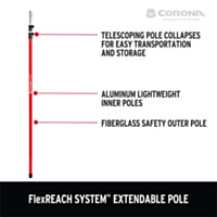Corona Flexreach System™ Extendable Pole, 15 Ft.