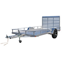 Carry-On Trailer® 6 1/2' x 12' Aluminum with Ramp and Aluminum Deck, Single Axle Utility Trailer