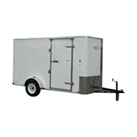 Carry-On Trailer® 6' x 12' Bull Nose Enclosed Single Axle Cargo Trailer -White