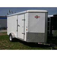 Carry-On Trailer® Enclosed Trailer V-Nose, 6'x12', Silver