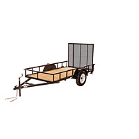 Carry-On Trailer® Trailer with Ramp Wood Floor, 5'x10'